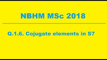 NBHM MSc 2018 Q.1.6(Conjugate Element)