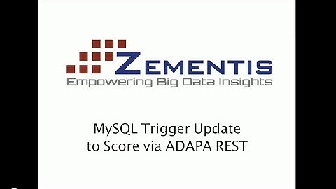 Using MySQL UDF Trigger Update with ADAPA through REST API