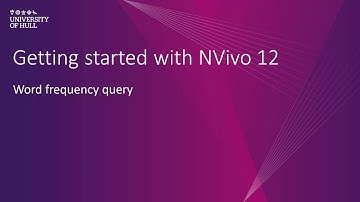 NVivo 12: Word frequency query