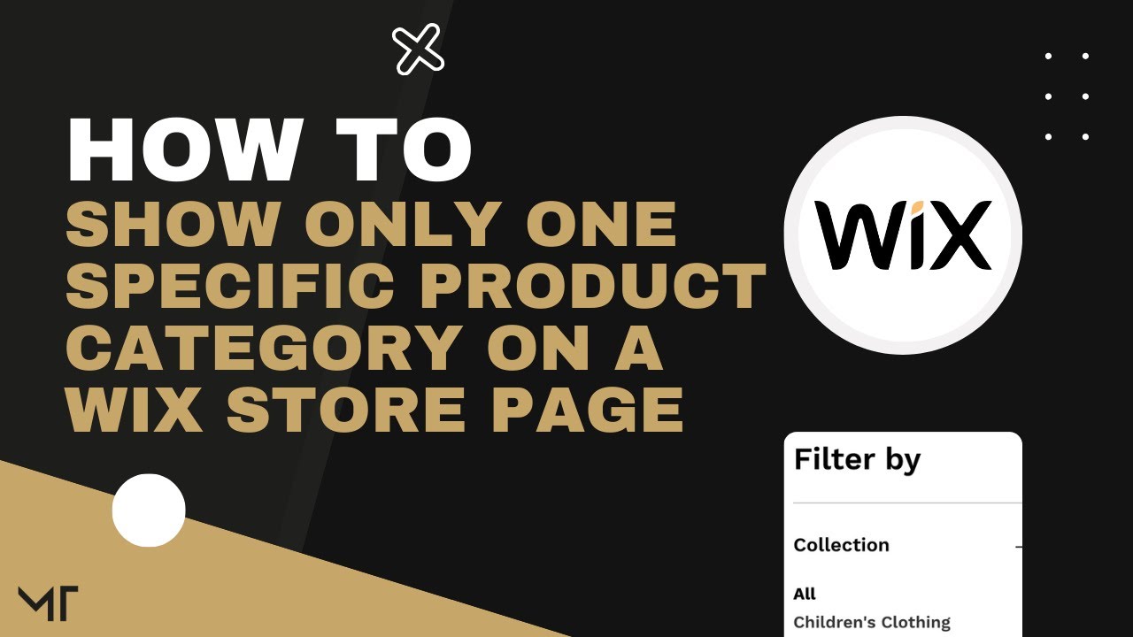 How to Show Only One Specific Product Category on a Wix Store Page