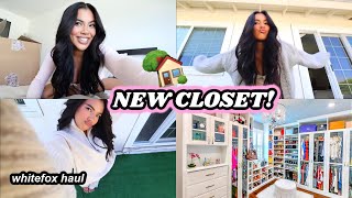 MOVING VLOGS: NEW HOUSE, NEW CLOSET! Huge $1,000 Whitefox Try-On Haul!