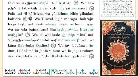 ختمة من مصحف التجويد باللغة الألمانية الصفحة رقم 364