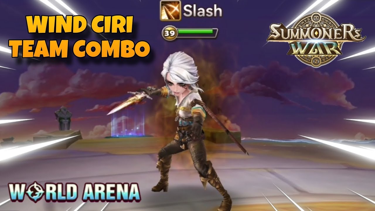 Wind Ciri Team Combo in World Arena - Summoners War