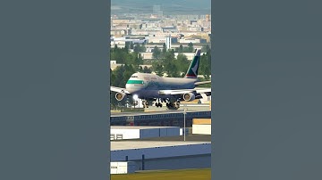 Cathay Pacific Airlines B747 Landing at Berlin Brandenburg Airport