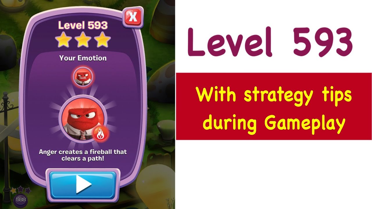 Inside Out Thought Bubbles Level 593 Tips and Strategy Gameplay Walkthrough No Boosters
