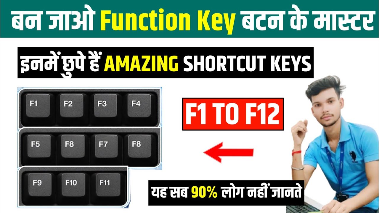 F1 to F12 Function Keys | Computer Shortcut Keys | Amazing Function Key Tricks