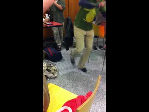 Irish Folk Music & Dancing waiting Delayed flight in Toronto