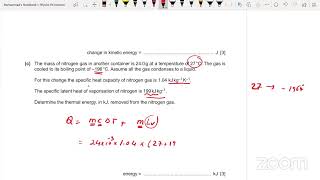 Thermal physics and ideal gases 2023 past papers questions