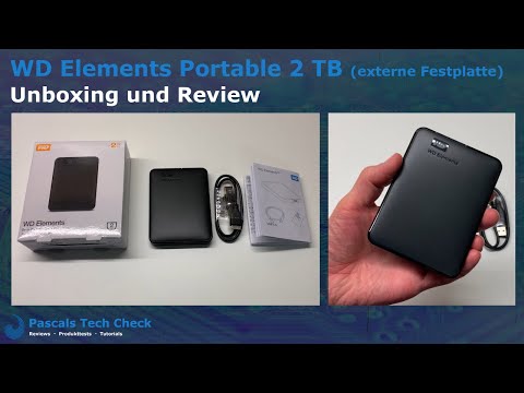 WD Elements Portable 2 TB mit USB 3.0 ||  Unboxing und Review (externe Festplatte)