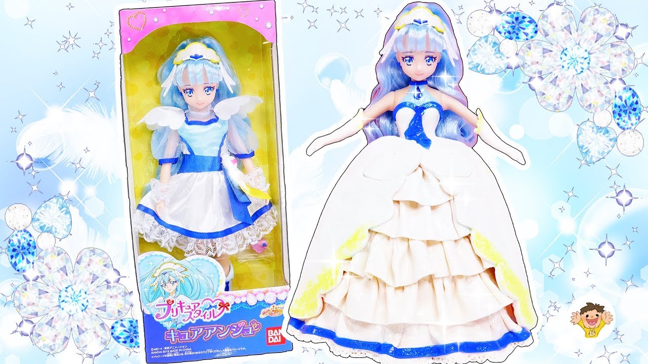 Hugっと プリキュア 粘土で衣装を手作り キュアアンジュのプリンセスドレスをdiy リカちゃんがプリキュアスタイルの人形をハンドメイドでお姫様に おもちゃ アニメ Youtube