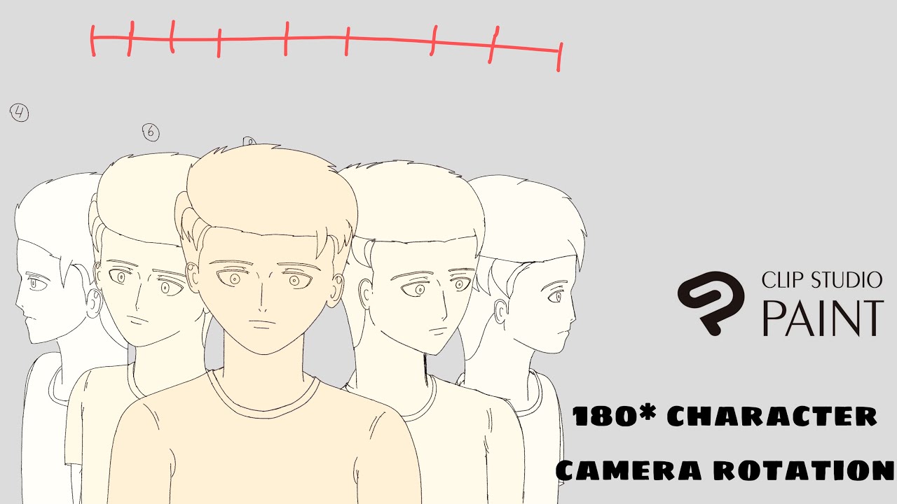 180 degree camera rotation tutorial || clip studio paint ex || BB ...
