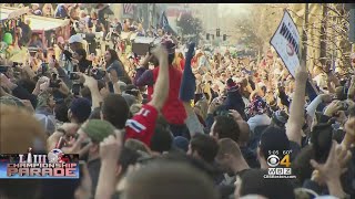 Patriots Celebrate With Fans In Streets Of Boston