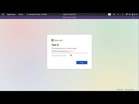 Microsoft Teams Sign in Problems Solved in linux