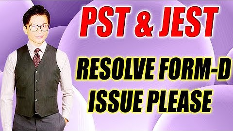 PST JEST Form-D Cutoff Date issue | Resolve Form-D issue | Educational Globe Samiullah Ramzan