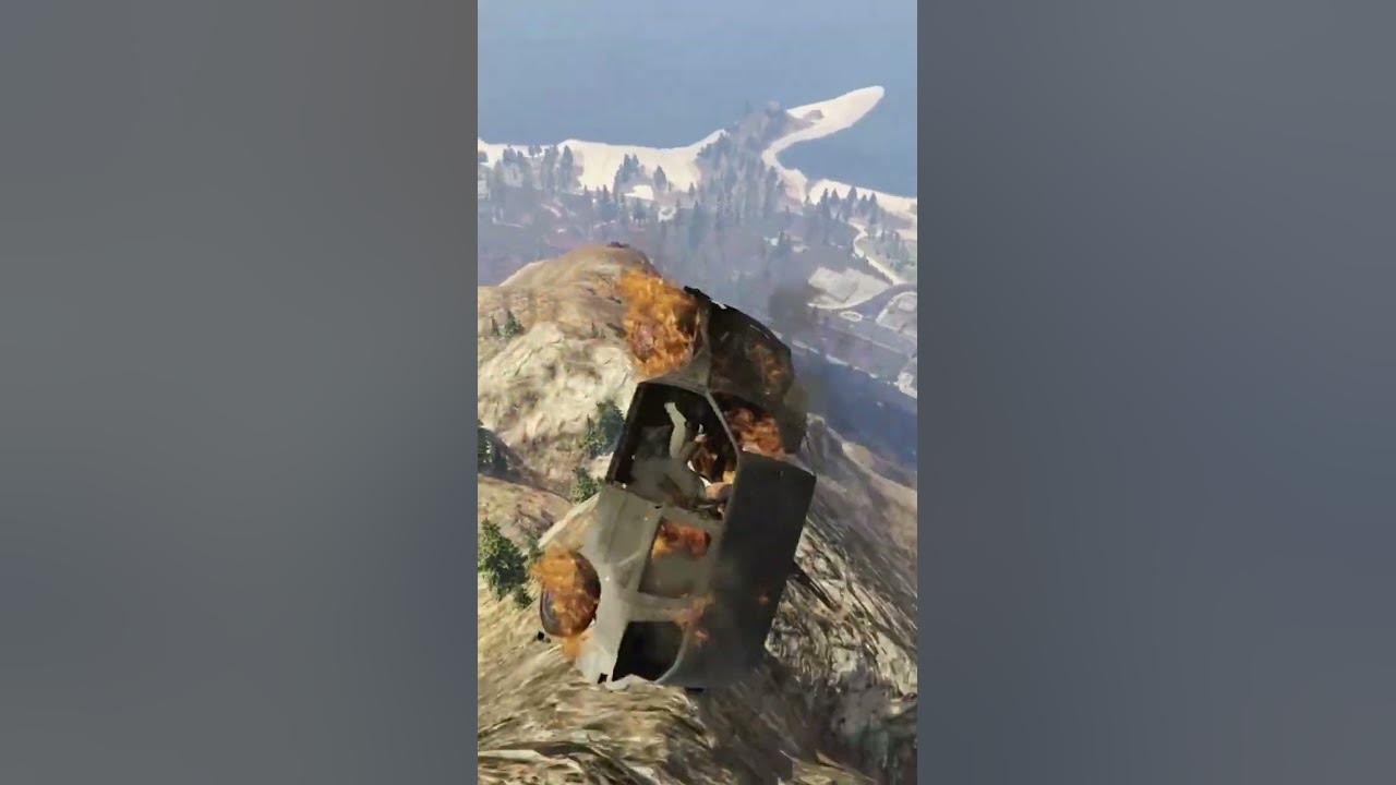 Albany Cavalcade Car fell off mount chiliad in GTA 5 #shorts #gamemagicians