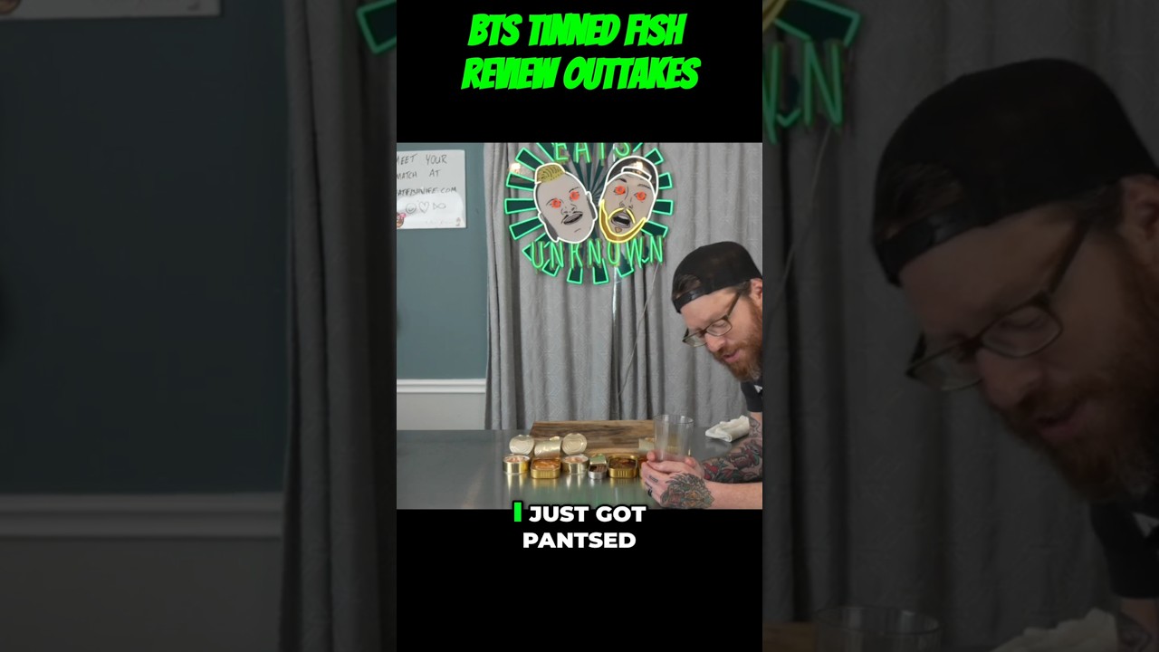 BTS: Tinned Fish Review Outtakes #funny #reels #shorts #fyp #food #follow #laugh #blindtaste