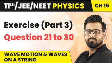 Wave Motion and Waves on a String - Exercise (Part 3) | Class 11 Physics Ch 15 HC Verma JEE/NEET