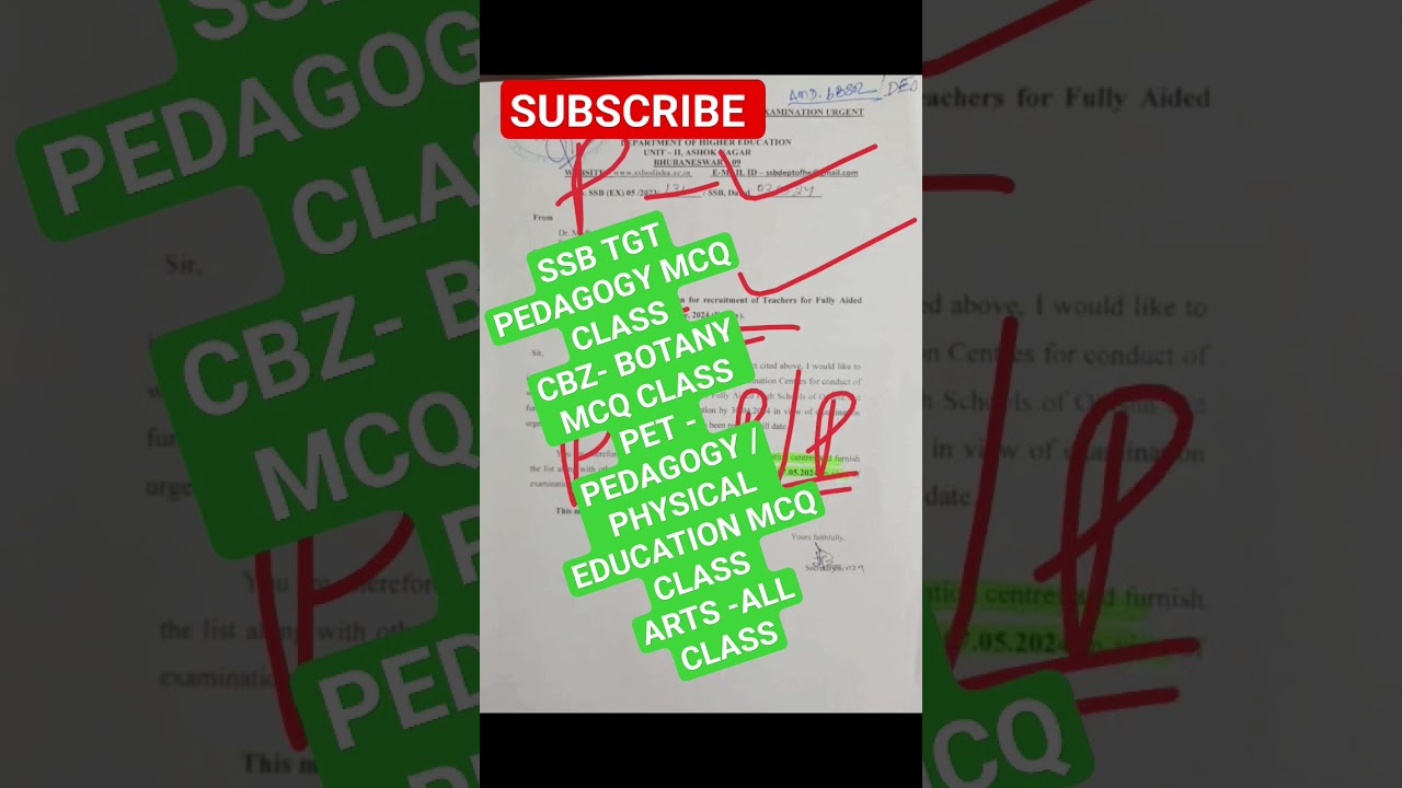 SSB TGT  EXAM DATE OUT // GOTE ମାସ ଆମ CHANNEL RE PREPARATION କର// ନିହାତି CLEAR HABA # shorts