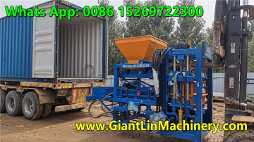QT4-18 automatic hydraulic multi purpose concrete block machine load container for Africa customer