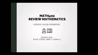 MATH402 SOLID GEOMETRY