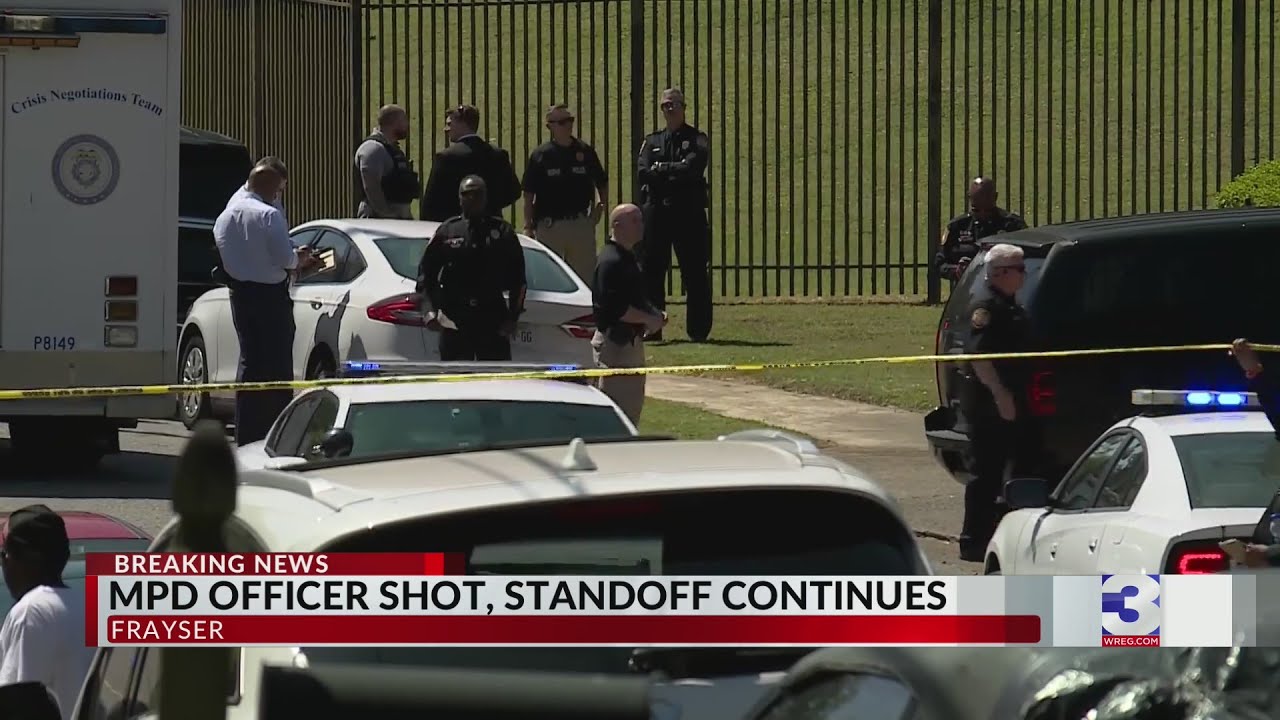 Standoff continues in Frayser after MPD officer shot - YouTube