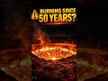 Burning since 50 years 🧐 #shorts #darvazacrater #wildfire #fire