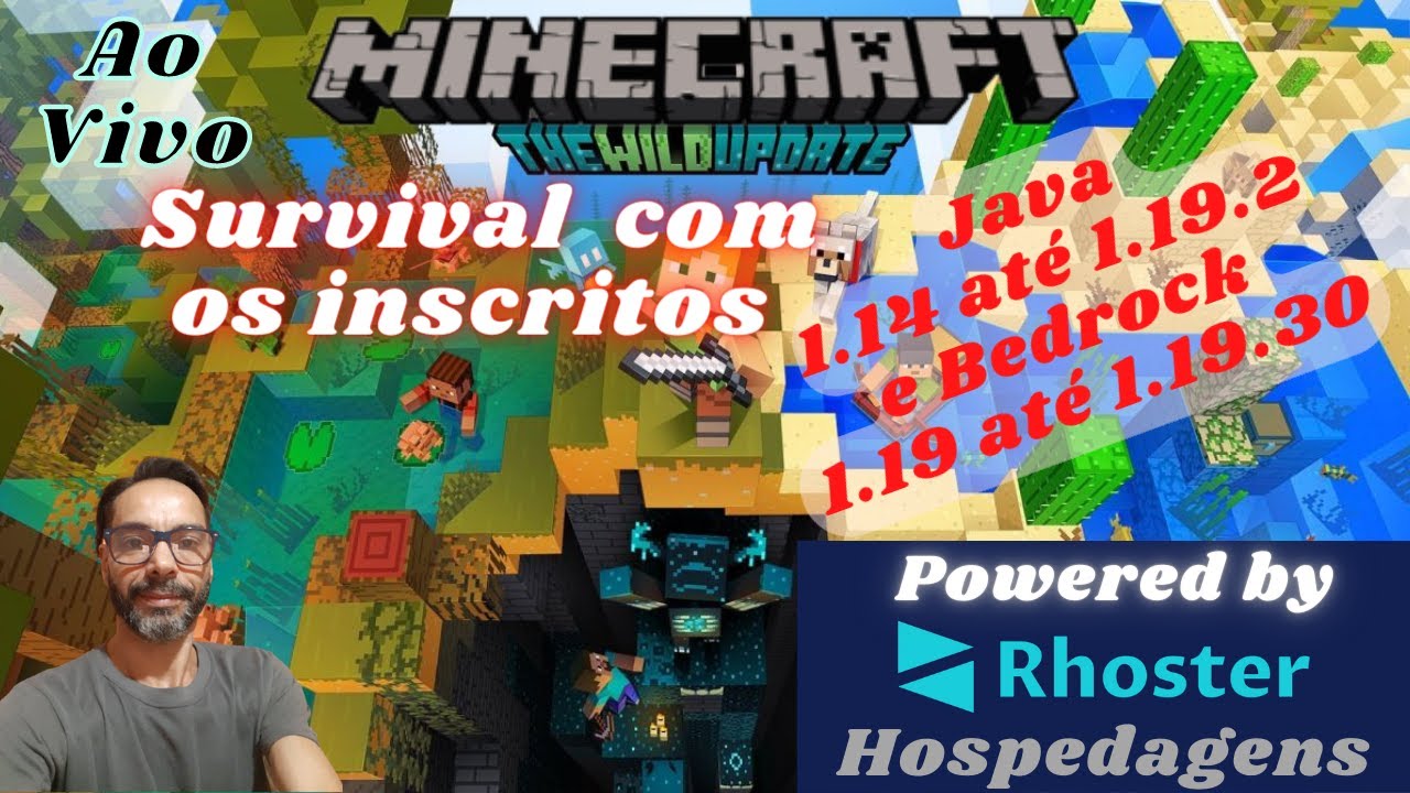 🔴 🎮 🔴 NOVO SERVIDOR MINECRAFT COM OS INSCRITOS SURVIVAL JAVA E BEDROCK ...