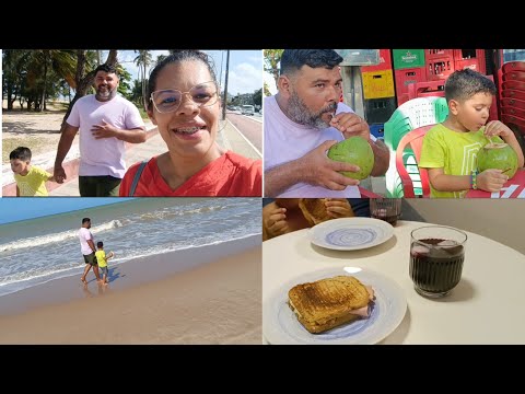 Saindo de casa até chegarmos na praia e no flete/ almoçamos no caminho o celular descarregou