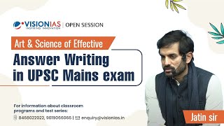Art & Science of Effective Answer Writing in UPSC Mains exam