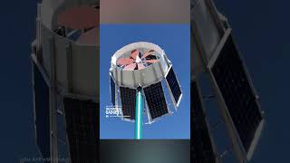 The wind turbine has a special shape to produce more The wind turbine has a special shape to produce more