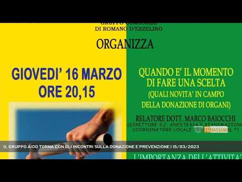 IL GRUPPO AIDO TORNA CON GLI INCONTRI SULLA DONAZIONE E PREVENZIONE | 15/03/2023