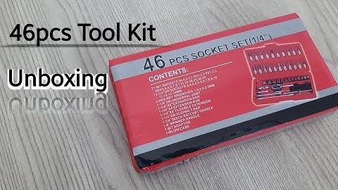 46Pcs Socket Wrench set Metric Tool Kit Ratchet Wrench for DIY Home Car Repair #unboxingtools