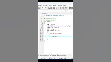 Numerical Pattern || C Programming Basic Tutorial👨‍🏫📓 #programming #coding #c #youtubevideo #shorts