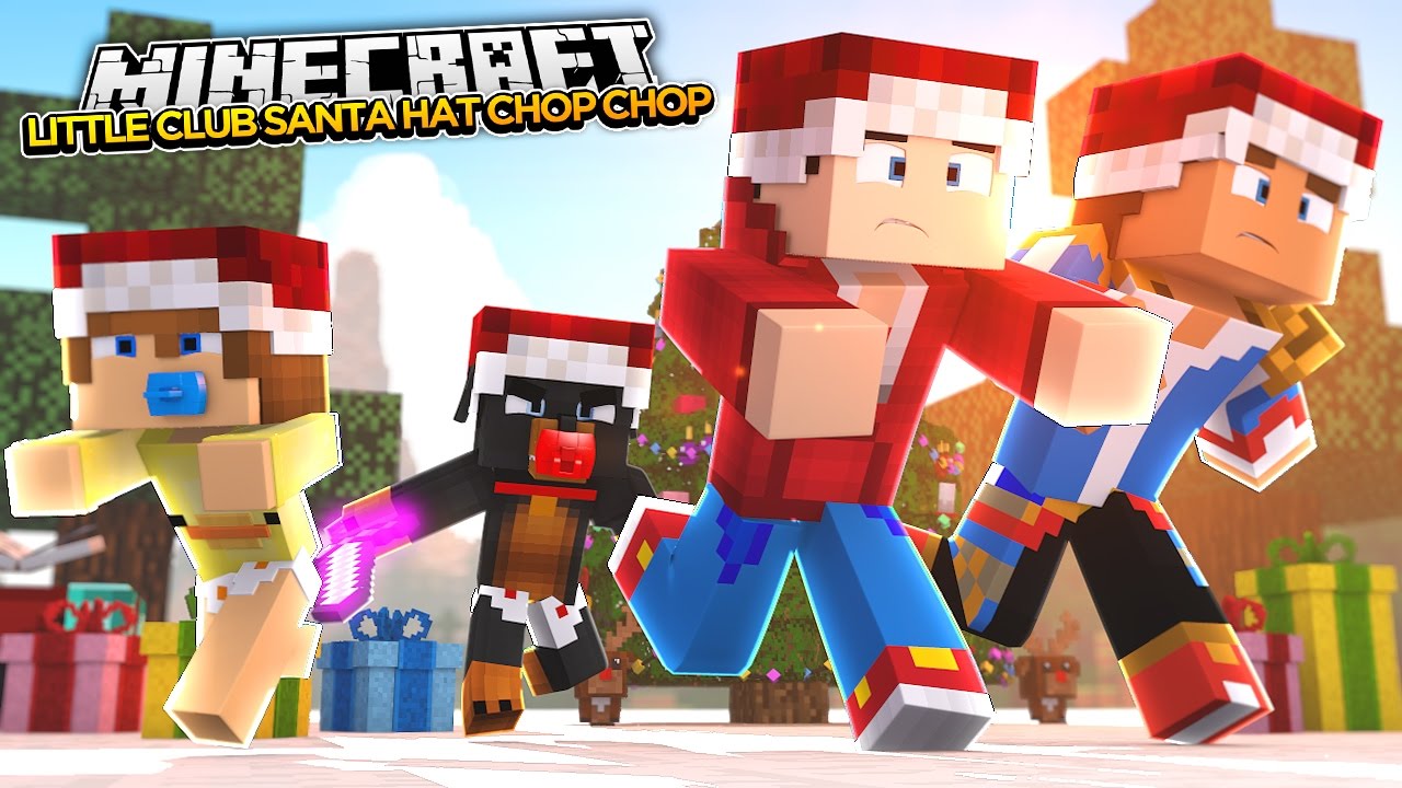 LITTLE CLUB SANTA HAT CHOP CHOP - Minecraft Hide N Seek - Little Baby Max Games