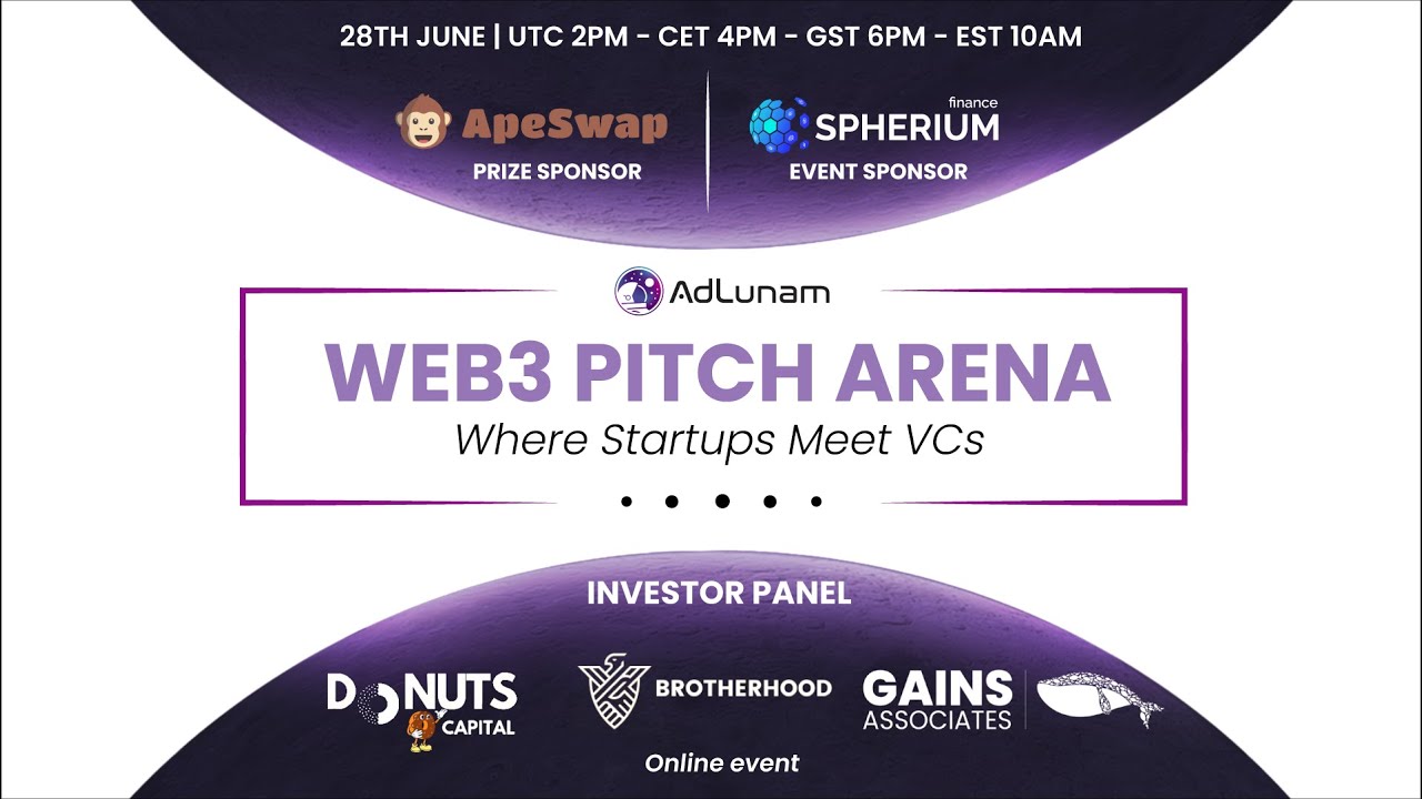 AdLunam Web3 Pitch Arena 02, 28th June 2023 - Highlights