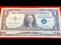1957 Silver Certificate - US One Dollar Bill- Blue Seal