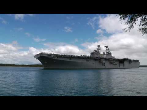 USS Bonhomme Richard (LHD 6) departs Pearl Harbor ...