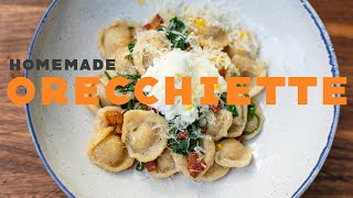 Orecchiette with Spring Greens and Guanciale