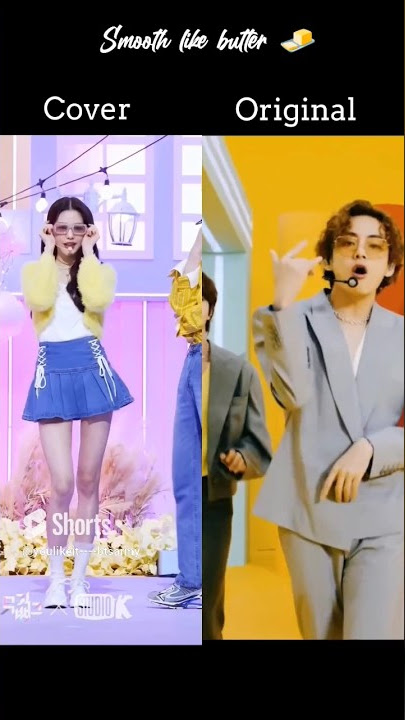 SmOoth liKe ButTer 🧈 cover wonyoung vs original kimteagung 😎#bts#buttercover #shorts