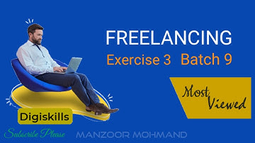 #Digiskills | #Freelancing exercise 3 batch 9 |  hands on exercise 3 batch 9 | #ManzoorMohmand