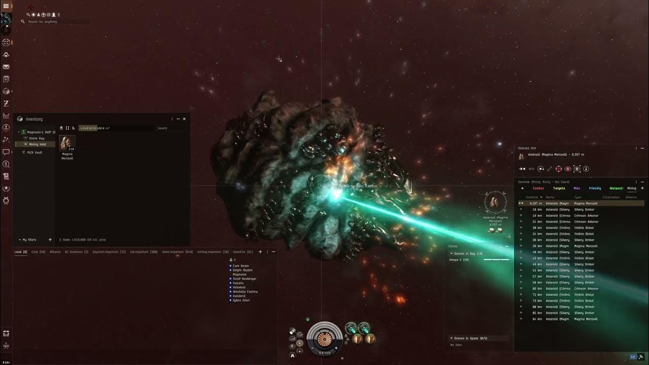 EVE Online Mining Mercoxit in 2023 YouTube