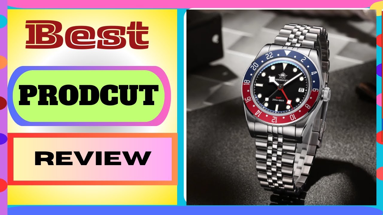 ADDIESDIVE Luxury GMT515-24H Men's Watch Diver 200m Bubble Mirror Glass BGW9 Super Luminous