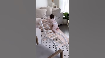 Montessori at home - Pikler triangle + Ramp + pikler arch review #montessori Woodandhearts