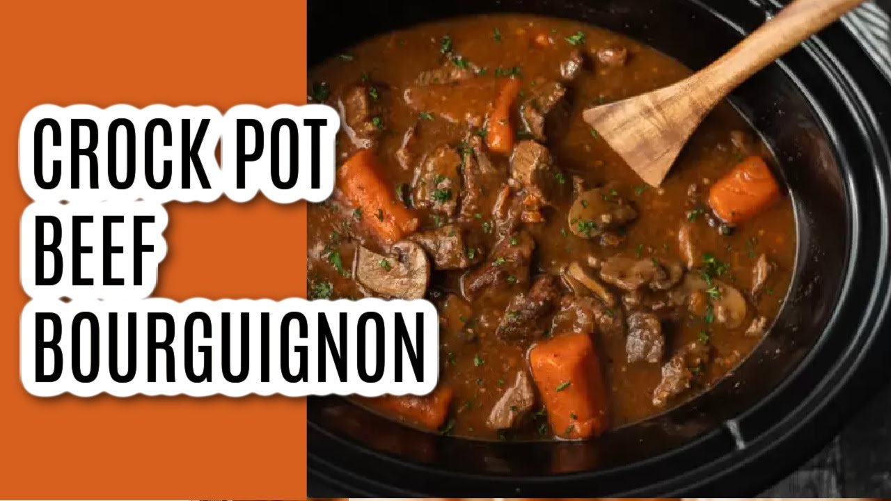CROCKPOT BEEF BOURGUIGNON RECIPE YouTube