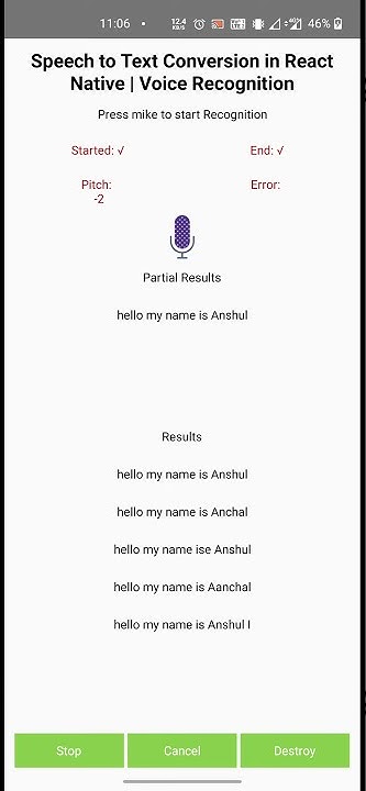 React Native Speech To Text - YouTube