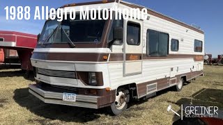 1988 Allegro Motorhome- Selling at our Spring 2024 Online-Only Machinery Consignment Auction