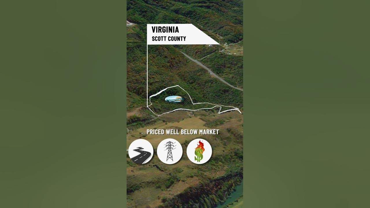 Cheap Land in Virginia w/2 Creeks 30 acres Very Buildable Paved