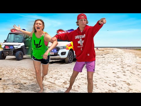 Aquapark Lifeguard KICKED ME off the BEACH...