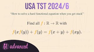 The hardest functional equation in the history of USA Team Selection Tests.