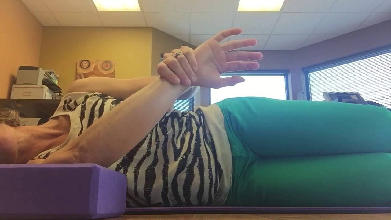 CoreActive Therapy sidelying "sleeper" stretch for posterior shoulder